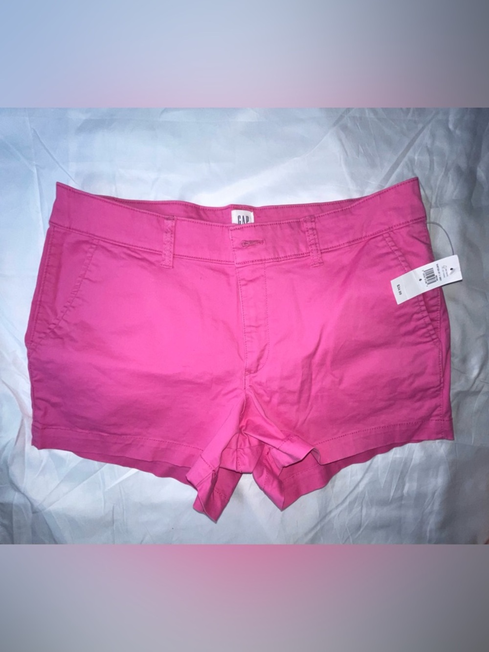 GAP Women's Bright Pink High-Waist Cotton Shorts